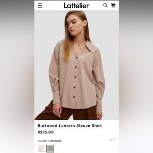 Lattelier buttoned Lantern Sleeve Shirt